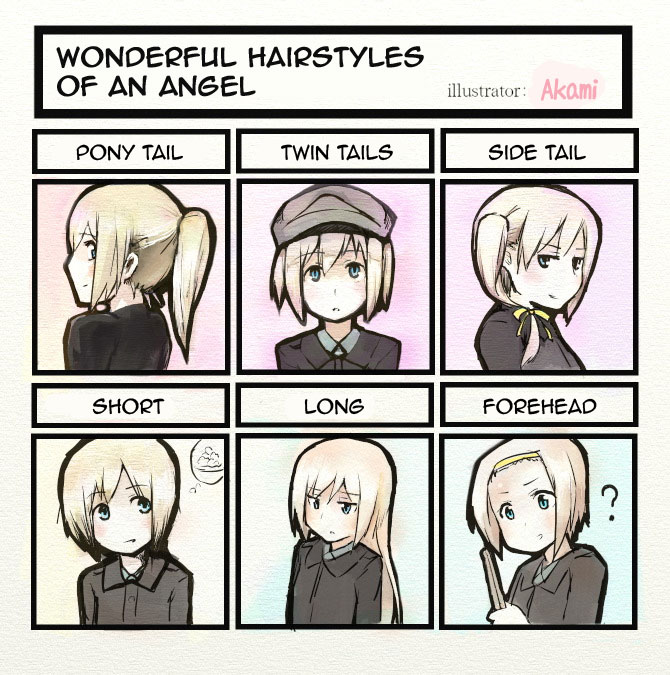 erica_hartmann, hairstyles, military_uniform, strike_witches, translated, uniform