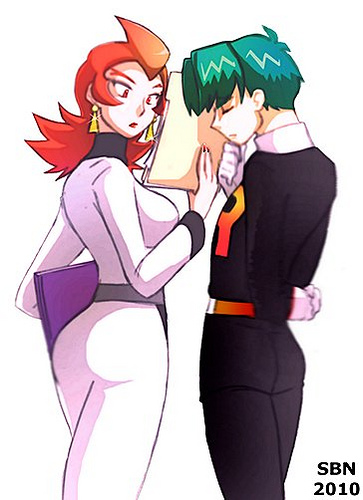 athena_(pokemon), butch_(pokemon), green_hair, kosaburou_(pokemon), nintendo, pokemon, redhead, rubyconcream, team_rocket
