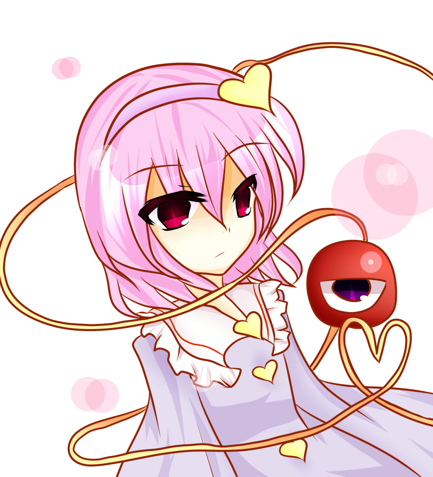 artist_request, eyes, hairband, heart, highres, komeiji_satori, pink_eyes, pink_hair