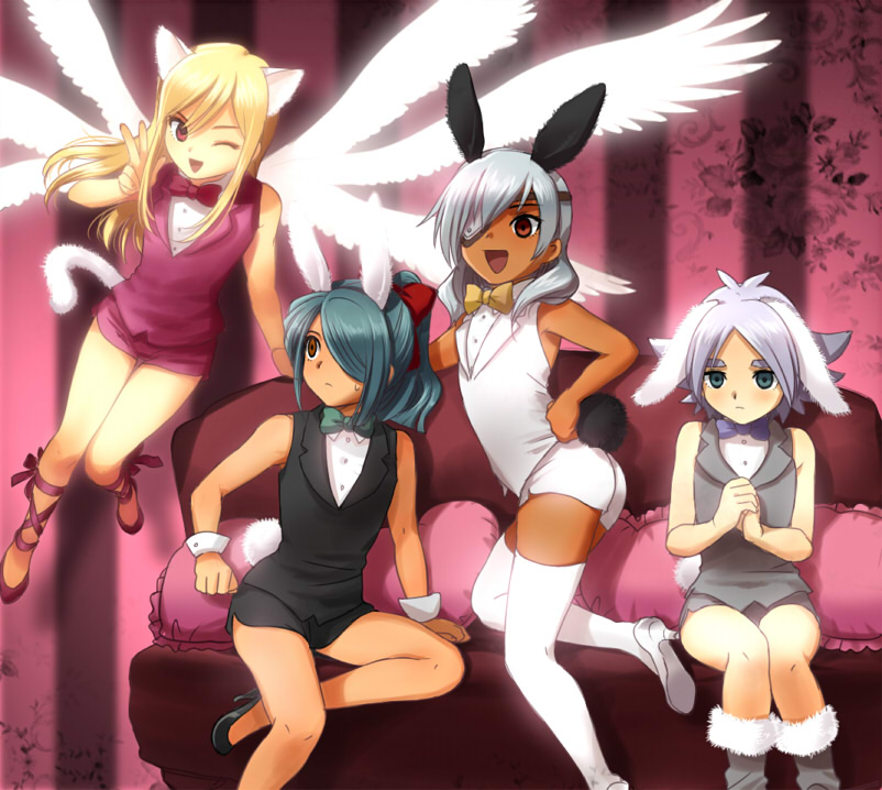 afuro_terumi, androgynous, animal_ears, aphrodi, aphrodite_(inazuma_eleven), bad_id, blonde_hair, blue_hair