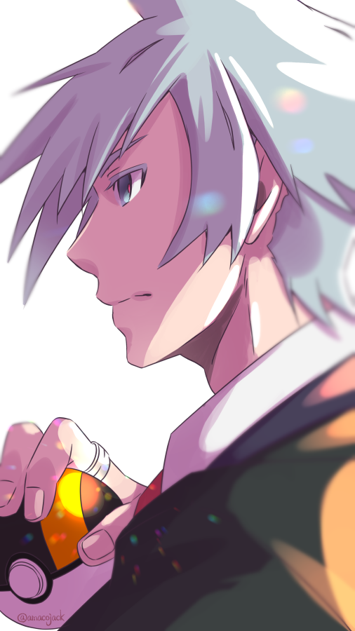 1boy, amaco_(amacoworklove), artist_name, bangs, blurry, closed_mouth, collared_shirt, commentary_request