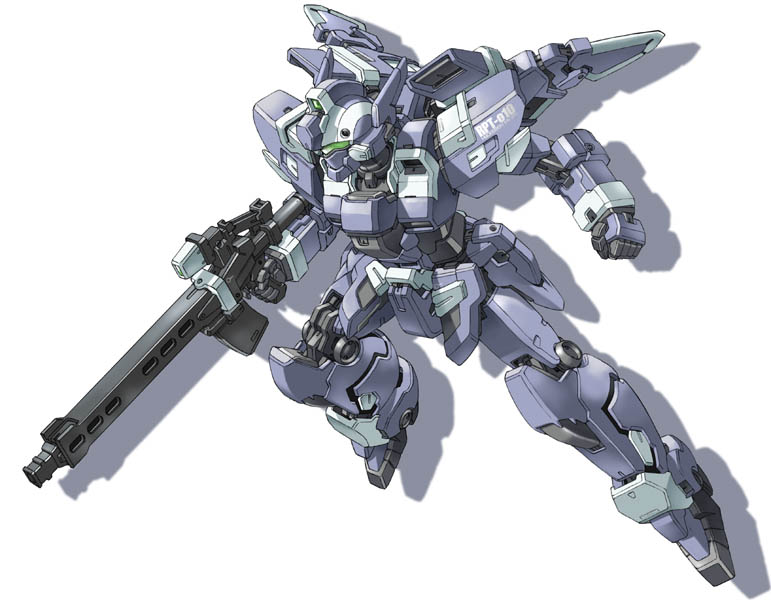 clenched_hand, floating, gun, holding, holding_gun, holding_weapon, horns, huckebein_mk_ii