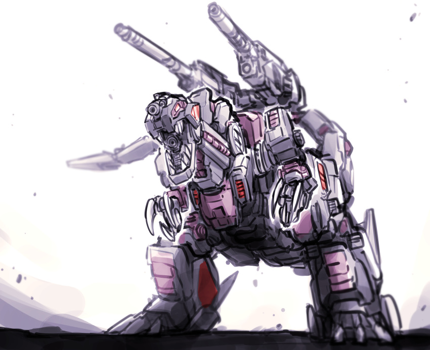claws, dinosaur, genosaurer, highres, ishiyumi, looking_down, mecha, no_humans