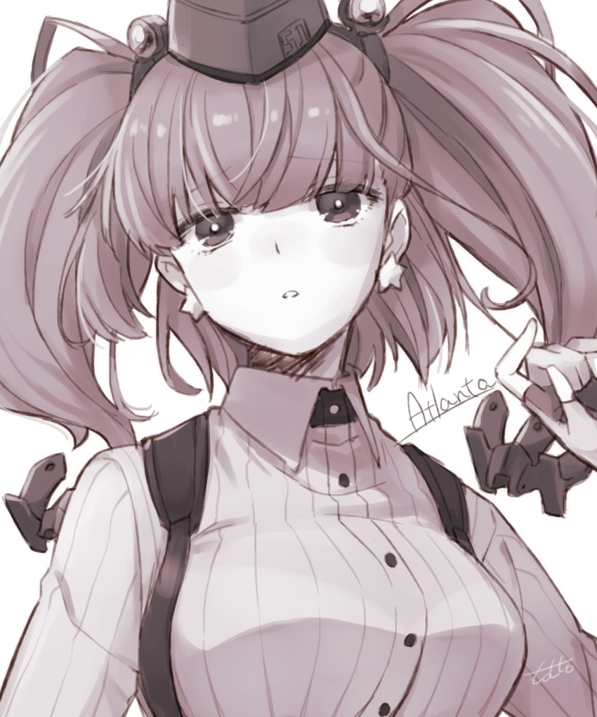 1girl, absurdres, artist_name, atlanta_(kantai_collection), breasts, buttons, character_name, earrings