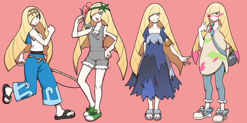 1girl, acerola_(pokemon), acerola_(pokemon)_(cosplay), alternate_costume, arm_behind_back, armlet, bag, bare_arms