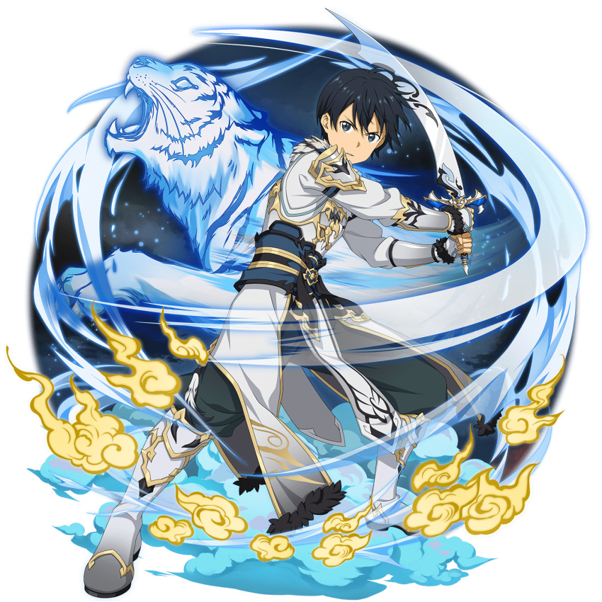bandai_namco_entertainment, highres, kazuto_kirigaya, kirito, official_art, sword_art_online, sword_art_online:_memory_defrag, transparent_background