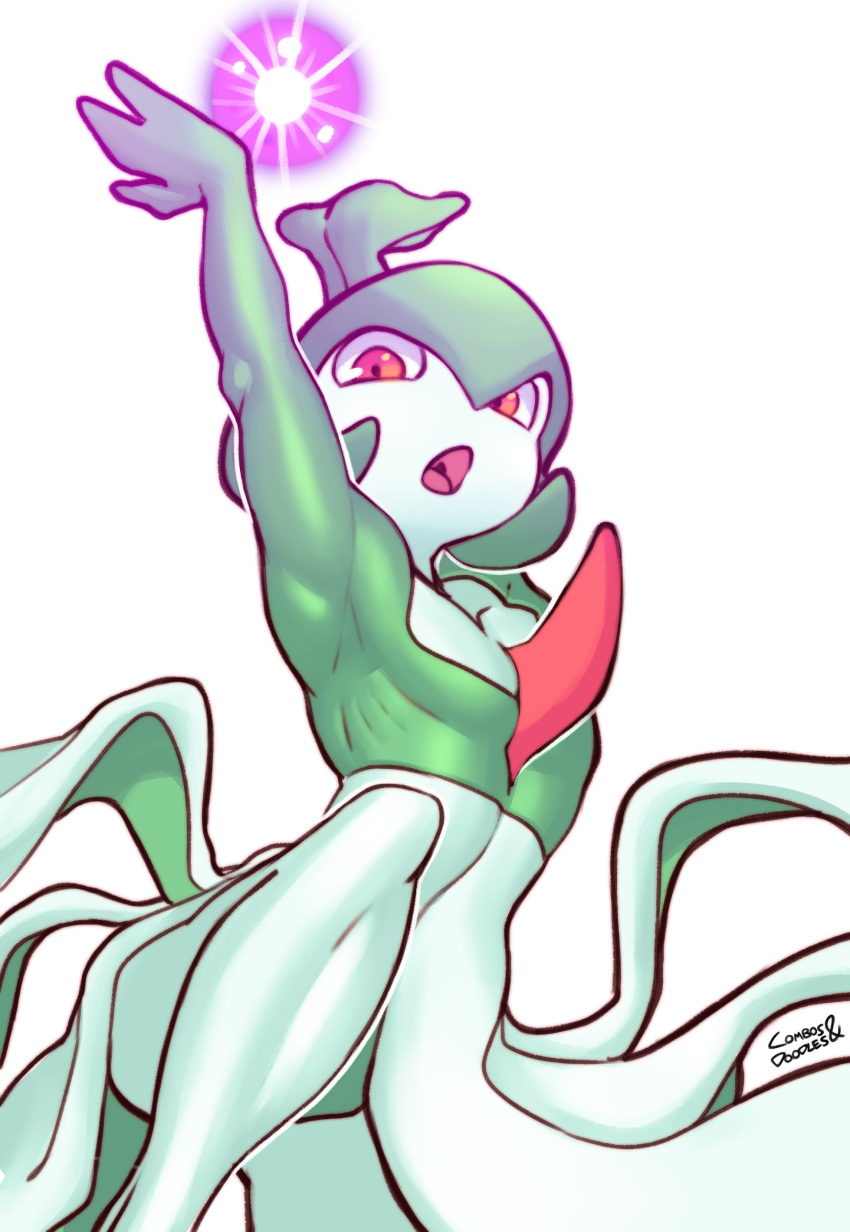 1boy, absurdres, armpits, arms_up, artist_name, combos_&amp;_doodles, commentary, energy_ball
