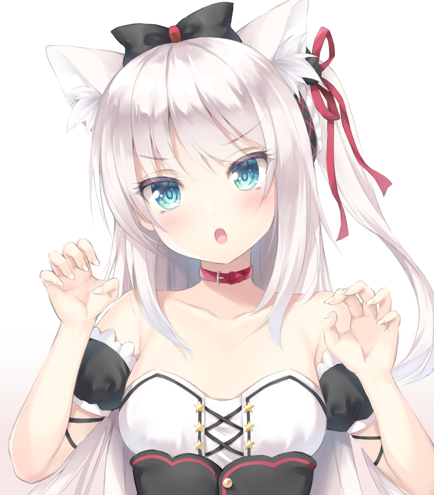 1girl, :o, animal_ear_fluff, animal_ears, aqua_eyes, azur_lane, bangs, bare_shoulders