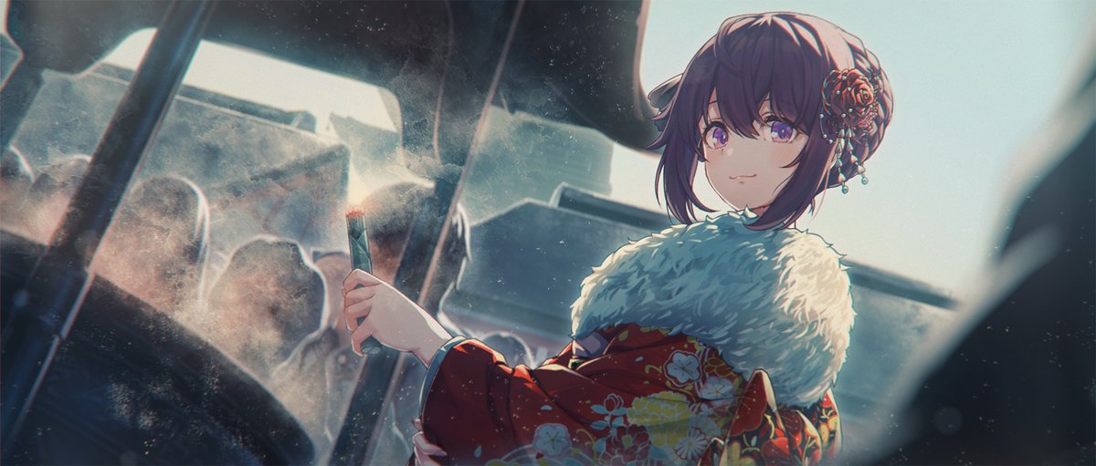 1girl, architecture, blush, censer, chihiro_ayaka, closed_mouth, commentary, day