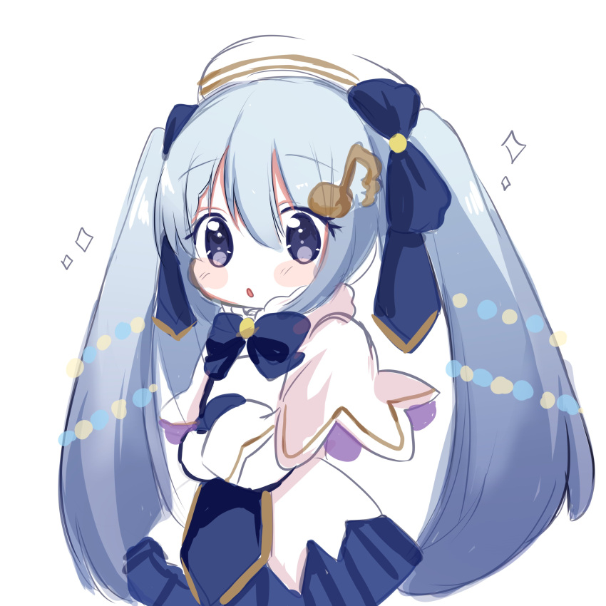 1girl, :o, absurdres, bangs, beret, blue_bow, blue_eyes, blue_gloves