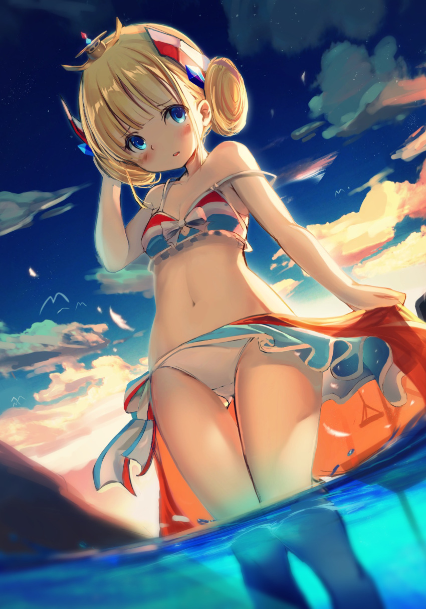 1girl, ass_visible_through_thighs, azur_lane, backlighting, bangs, bare_arms, bare_legs, bare_shoulders