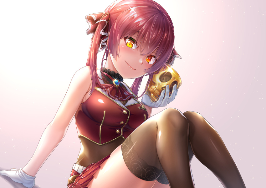 1girl, ascot, bangs, bare_arms, bare_shoulders, belt, black_choker, blush
