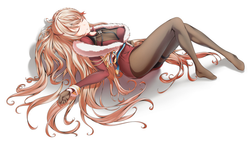 1girl, absurdres, artist_name, azur_lane, braid, brown_gloves, coat, eyebrows_visible_through_hair