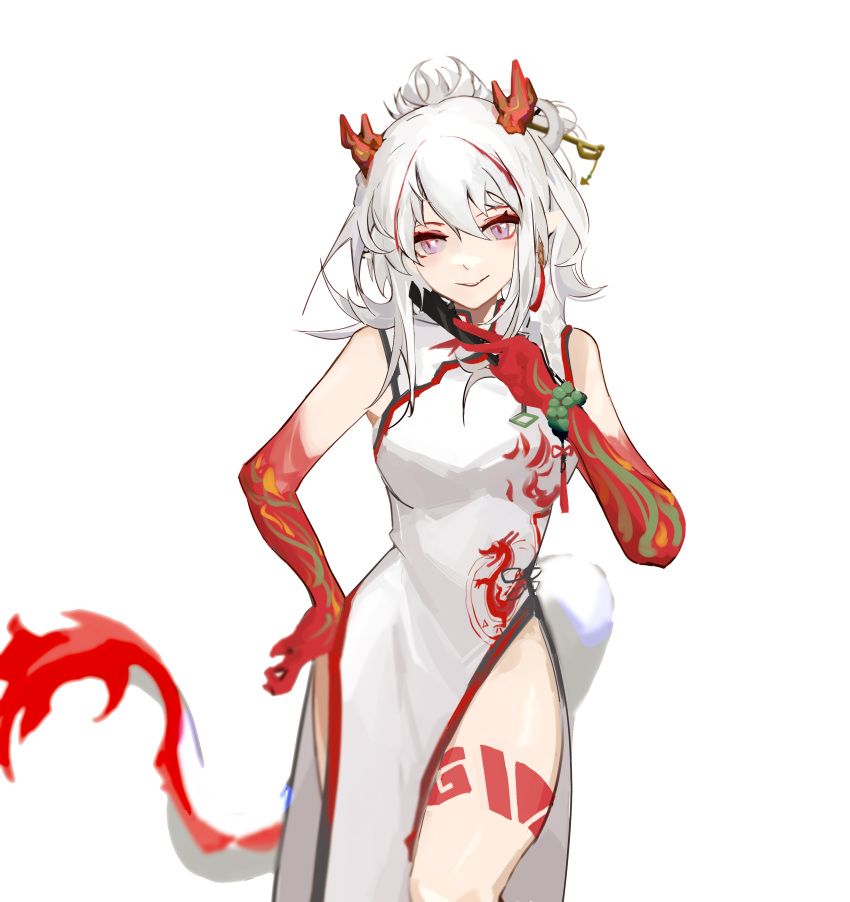 1girl, absurdres, arknights, bangs, bare_shoulders, bead_bracelet, beads, bracelet