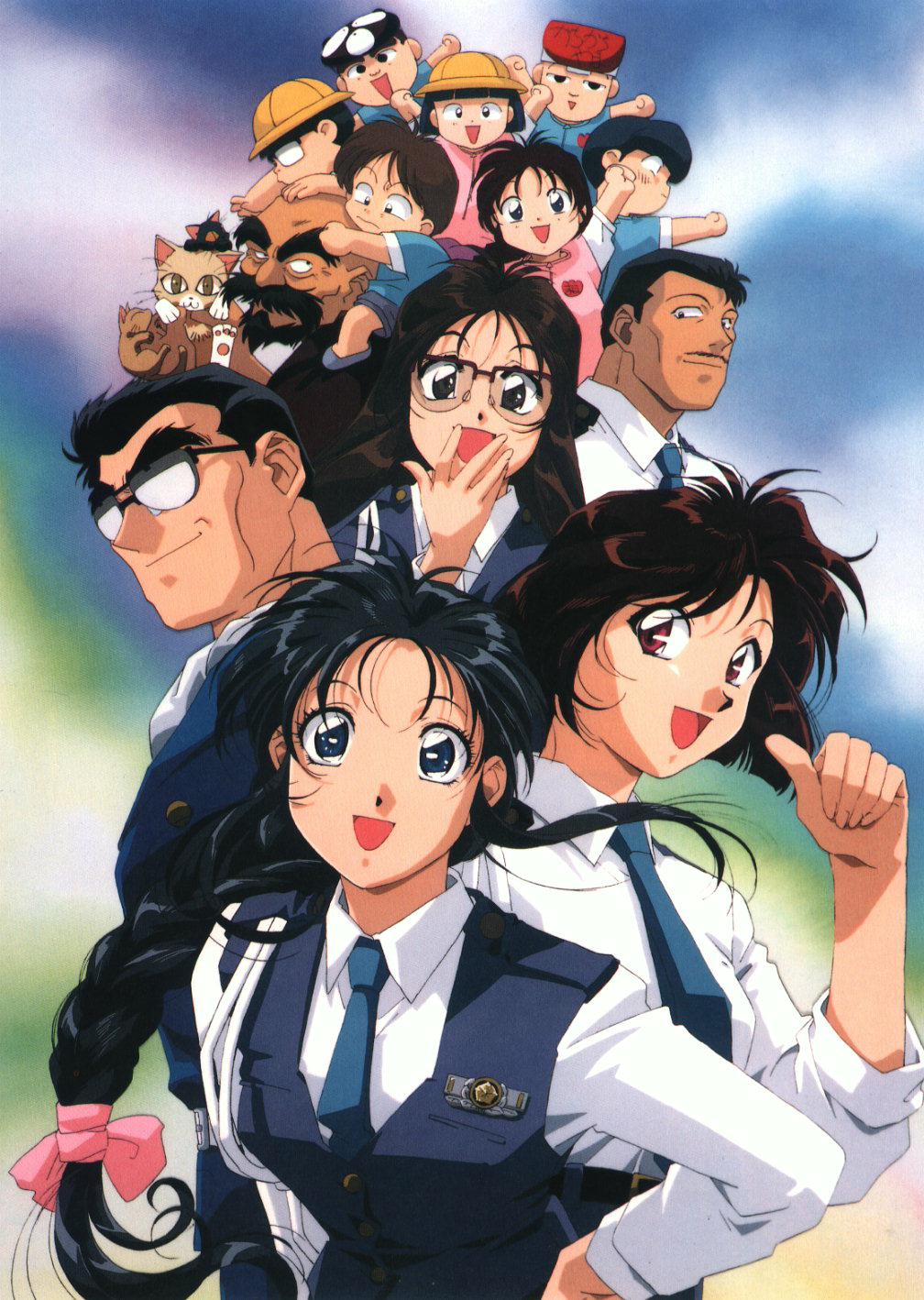 90s, child, glasses, highres, kachou_(you're_under_arrest), kachou_(you're_under_arrest), kobayakawa_miyuki, nakajima_ken
