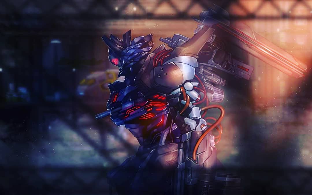 aircraft, airplane, cable, extra_eyes, from_side, glowing, glowing_eyes, looking_ahead