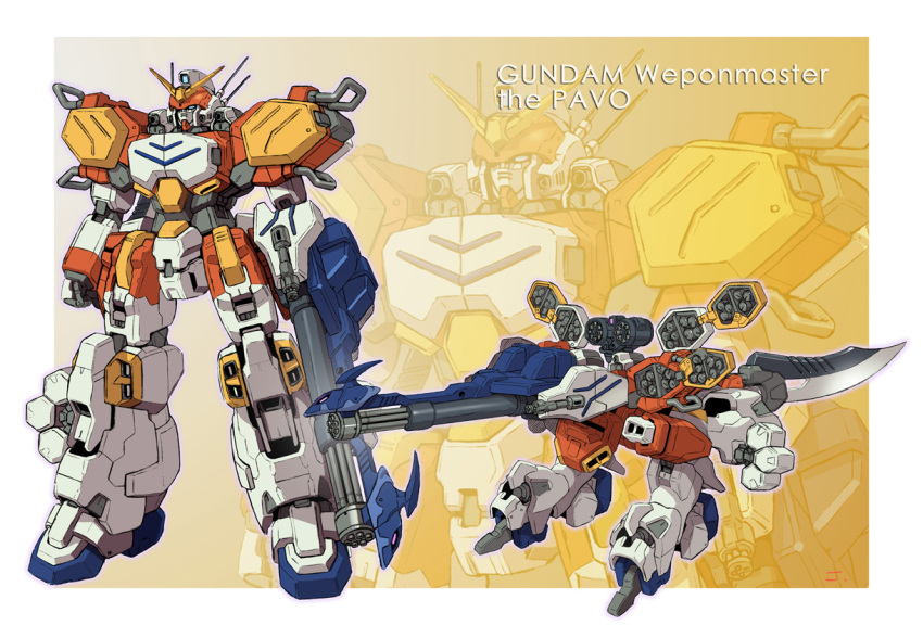 gun, gundam, gundam_heavyarms, gundam_wing, mecha, weapon, yanagi_joe