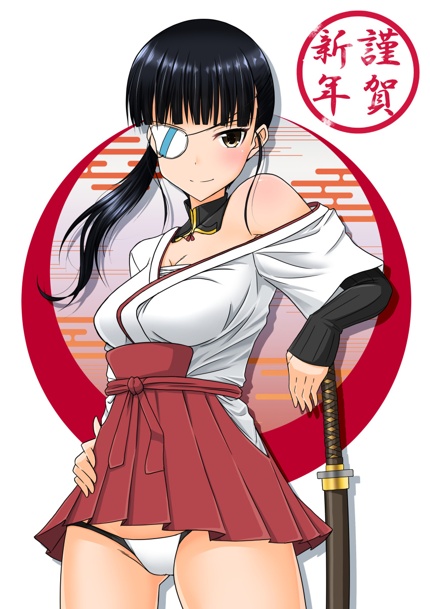 1girl, absurdres, bangs, black_eyes, black_hair, blunt_bangs, breasts, closed_mouth