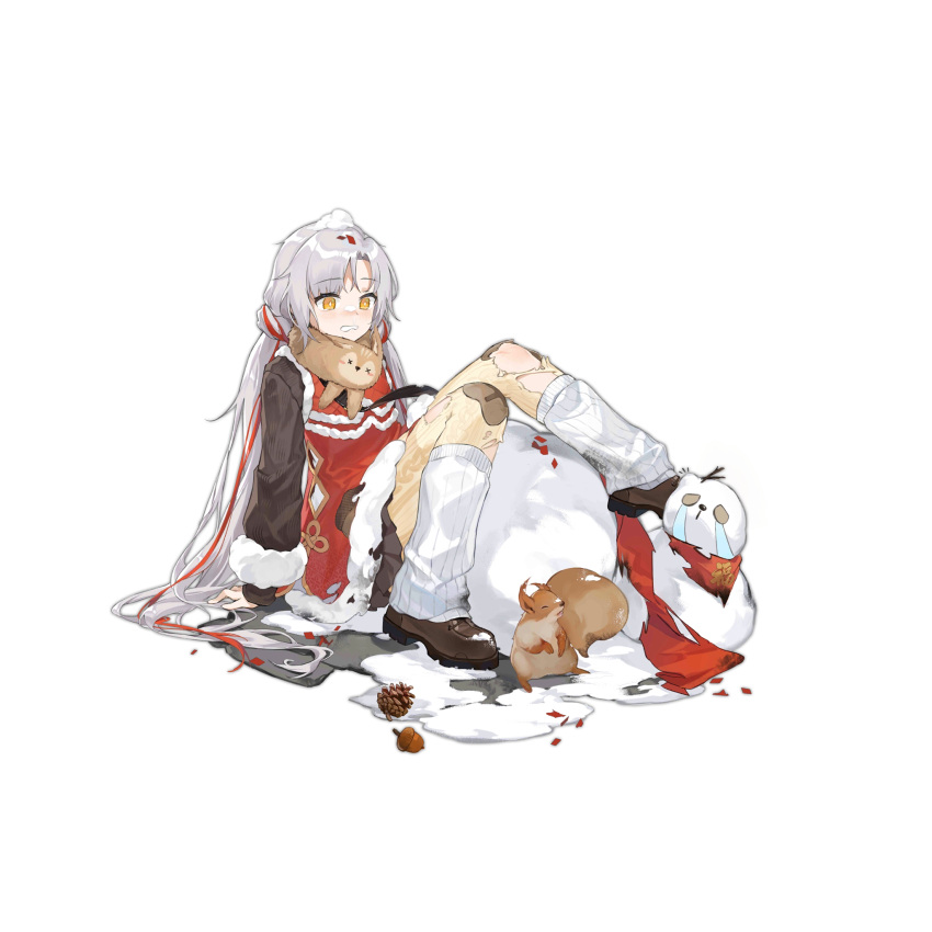 1girl, aug_para_(girls_frontline), blush, full_body, girls_frontline, heavy_breathing, highres, long_hair