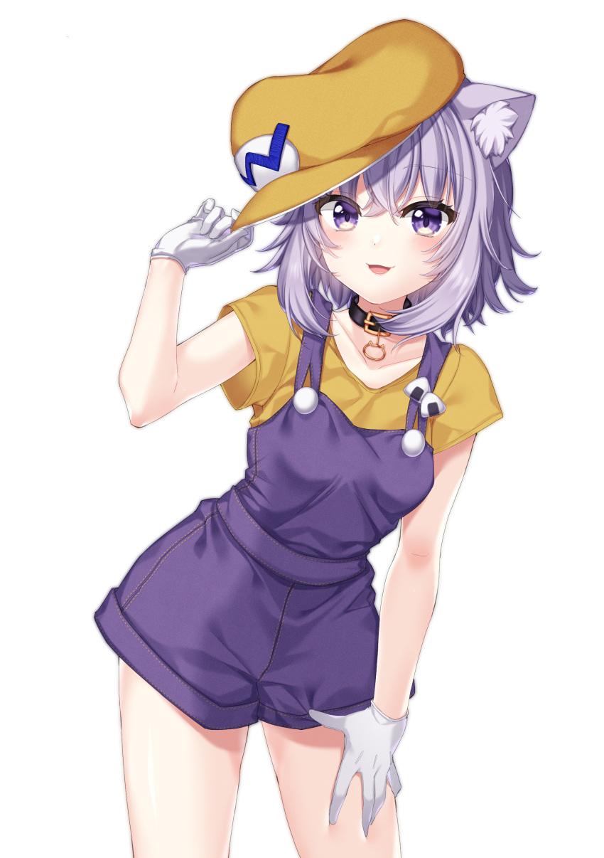 1girl, absurdres, animal_ear_fluff, animal_ears, cat_ears, cosplay, gloves, hand_on_own_thigh