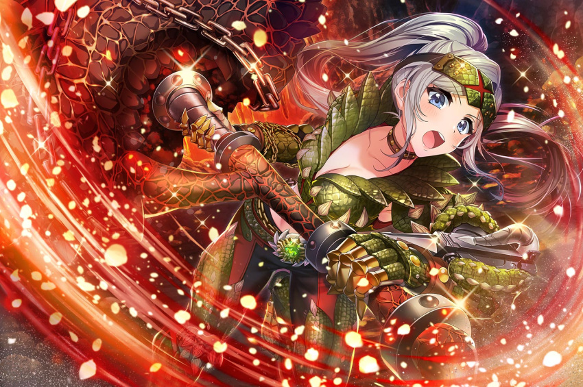 1girl, blonde_hair, d4dj, dress, long_hair, nijima_ibuki, official_art, ponytail