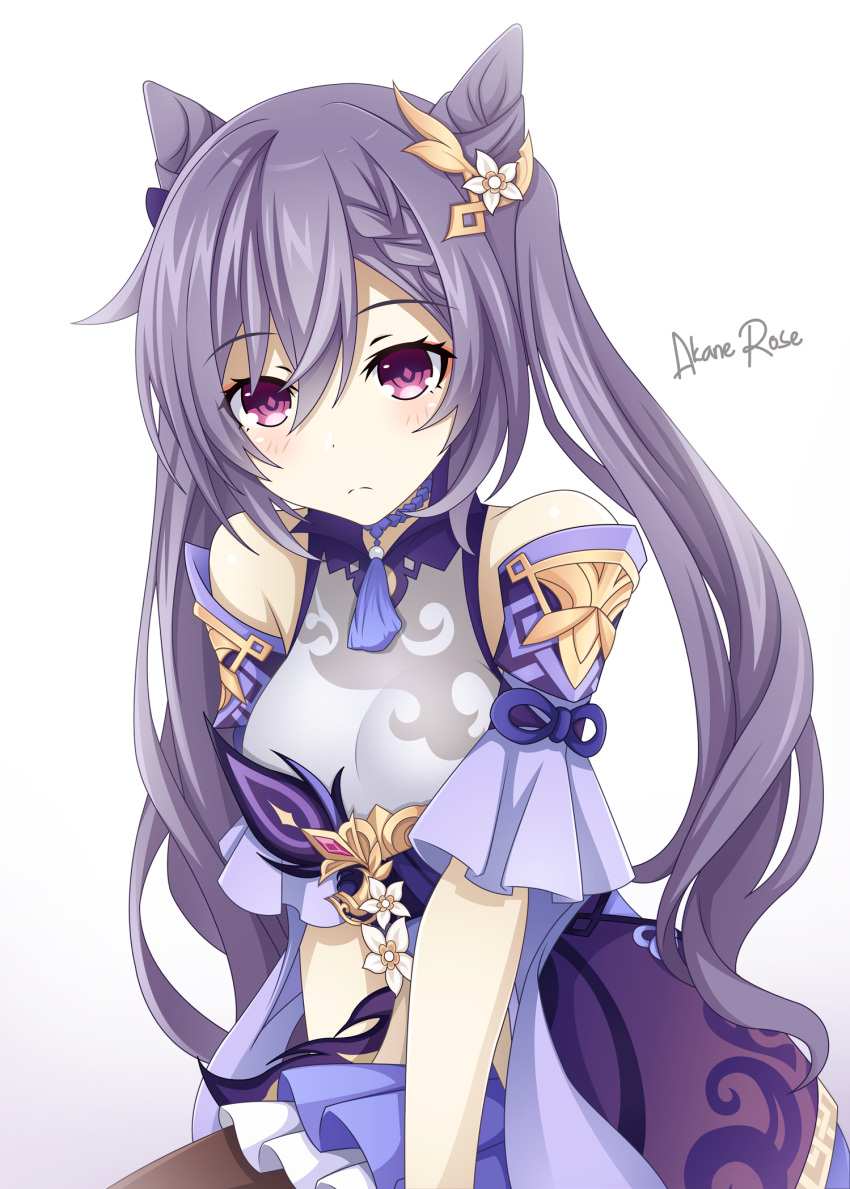 1girl, akane_rose, bangs, bare_shoulders, black_legwear, blush, breasts, choker
