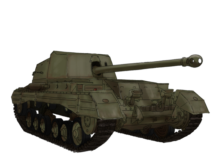 archer_(tank), caterpillar_tracks, commentary_request, ground_vehicle, gun, highres, military, military_vehicle, motor_vehicle, original, shirasagi-shi, tank, weapon, white_background