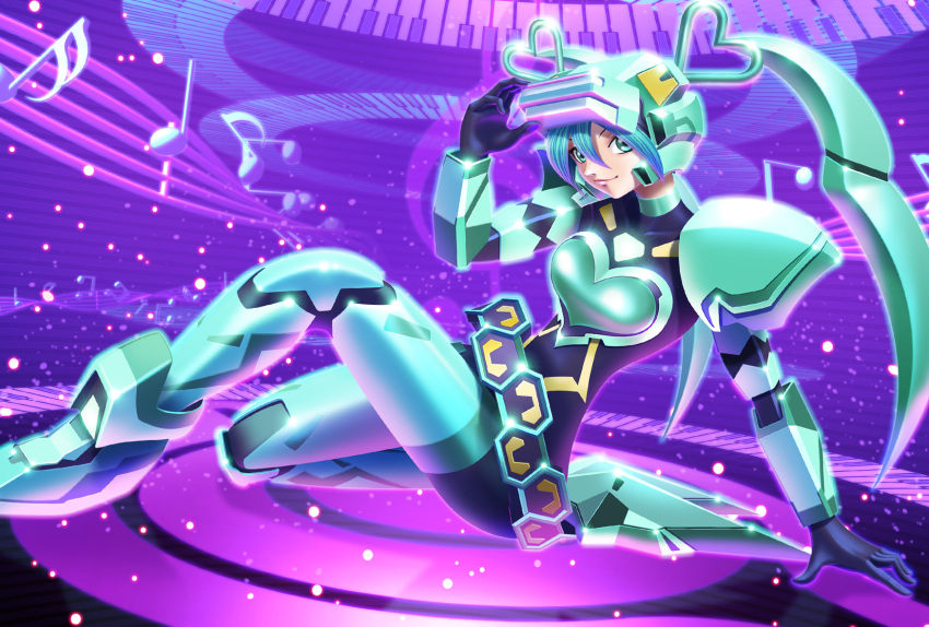 1girl, aqua_eyes, blue_hair, breasts, cosplay, crossover, fei-yen, fei-yen_(cosplay)