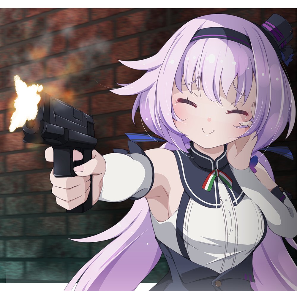 .live, 1girl, blush, breasts, carro_pino, closed_eyes, commentary_request, detached_sleeves