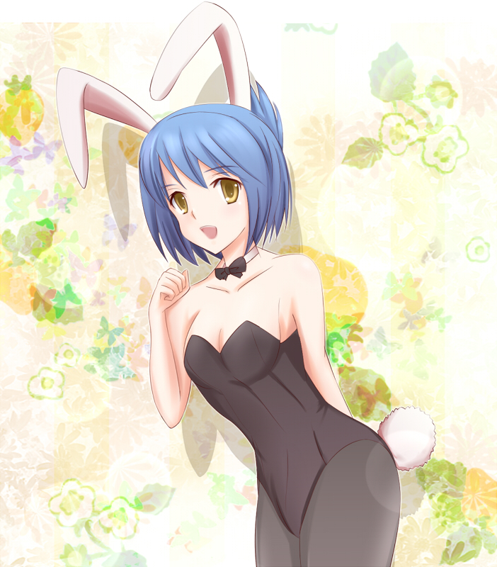 animal_ears, ar_tonelico, ar_tonelico_ii, blue_hair, rabbit_ears, bunny_tail, bunnysuit, gust