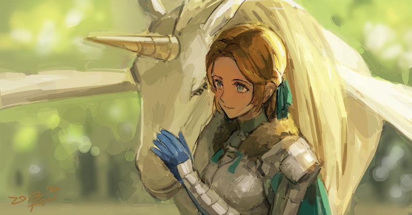 1girl, animal, armor, bangs, blonde_hair, fire_emblem, fire_emblem:_three_houses, fon-due_(fonfon)