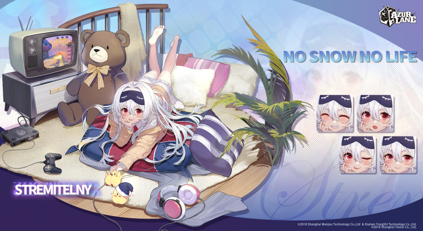 1girl, :p, artist_request, azur_lane, bangs, bird, brown_cardigan, cardigan