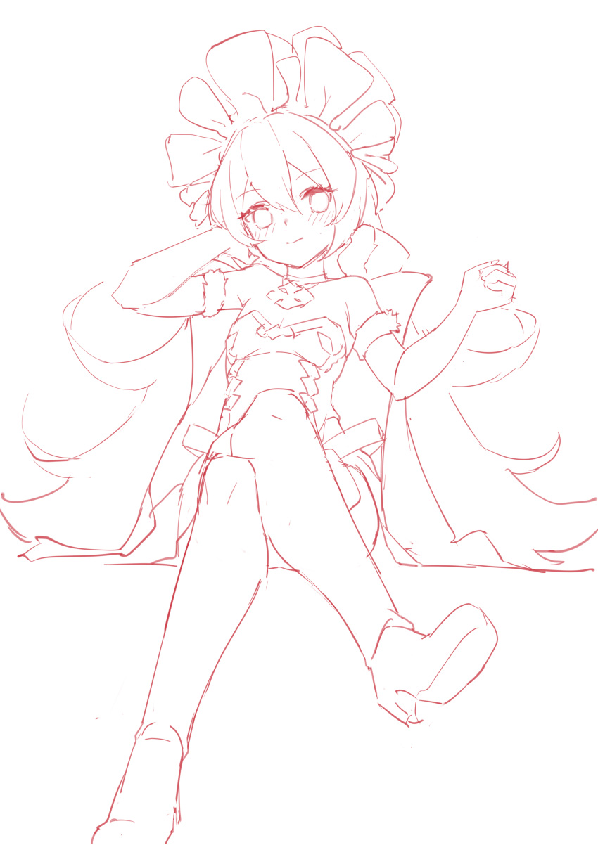 1girl, absurdres, bangs, bare_shoulders, blush, boots, choker, closed_mouth