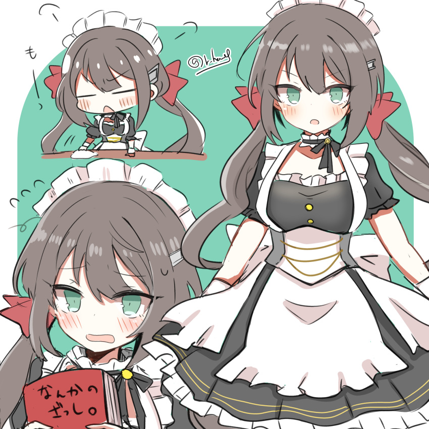 1girl, :o, annoyed, azukimame, azur_lane, bangs, black_dress, blush