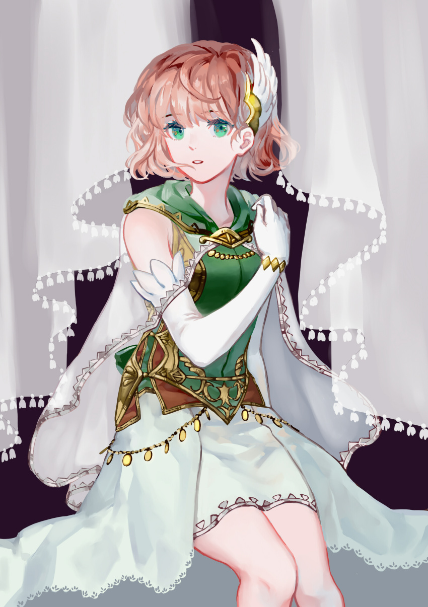 1girl, absurdres, bangs, bracelet, brown_hair, cape, elbow_gloves, fire_emblem
