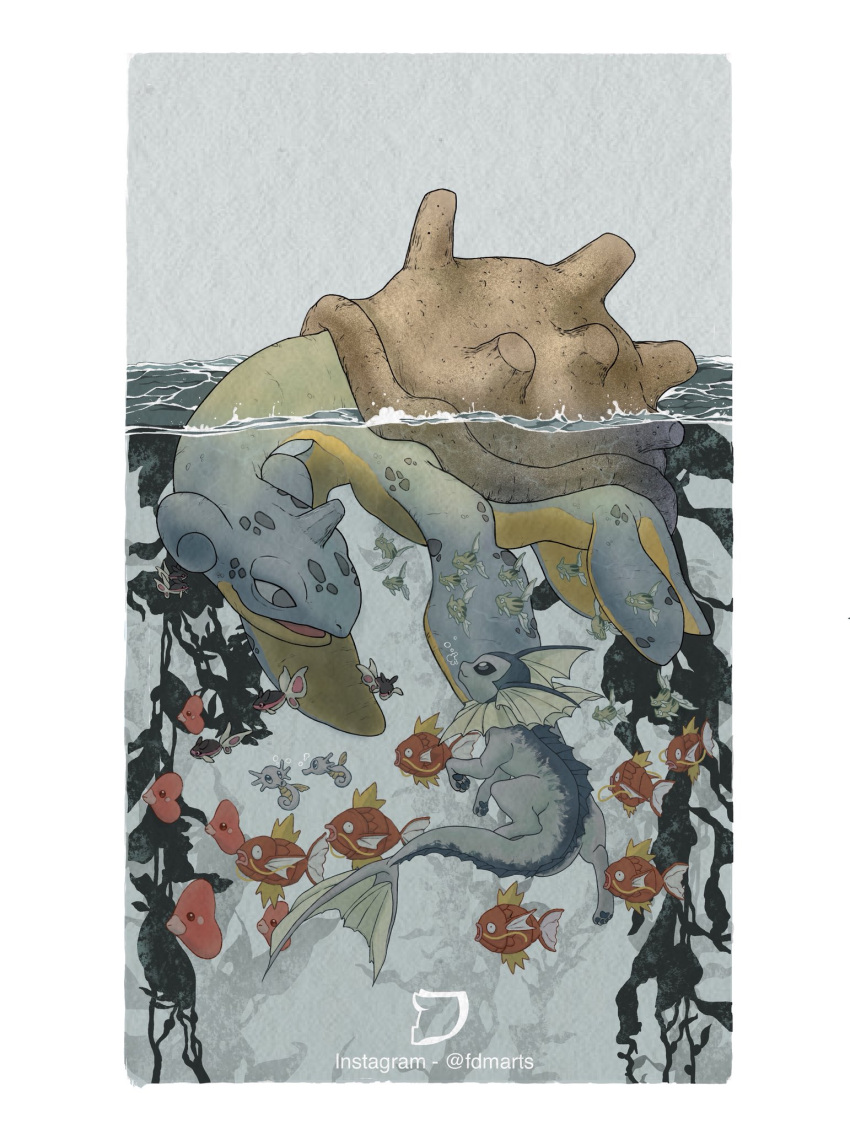air_bubble, bubble, closed_mouth, commentary, english_commentary, finneon, fish, francesco_di_mauro