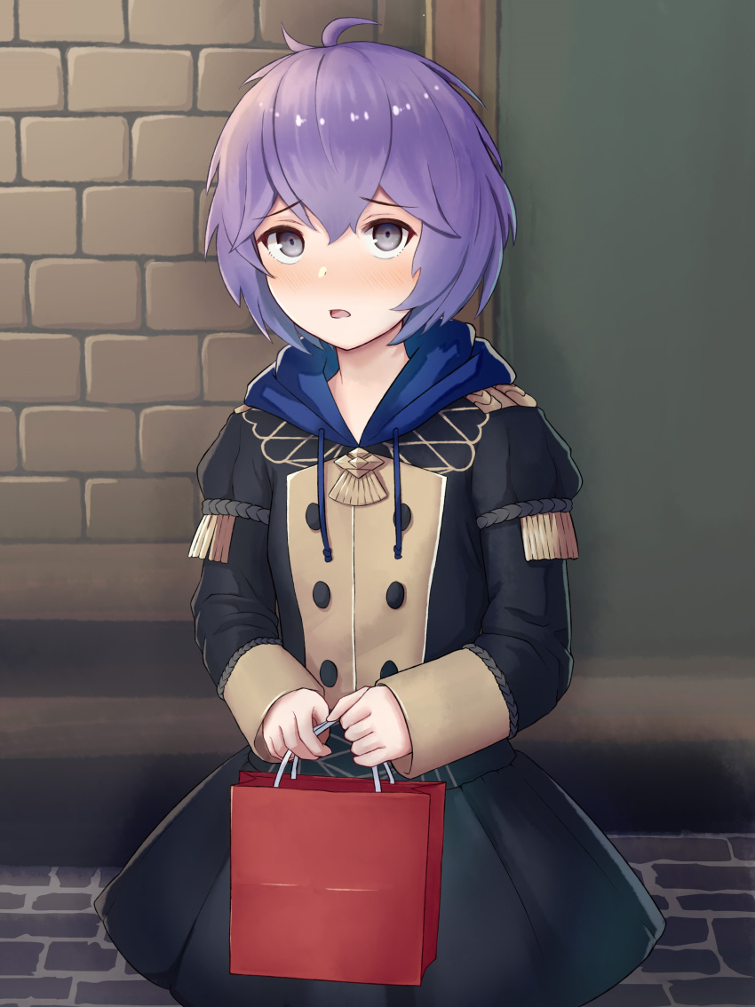 1girl, absurdres, bag, bangs, bernadetta_von_varley, blush, fire_emblem, fire_emblem:_three_houses