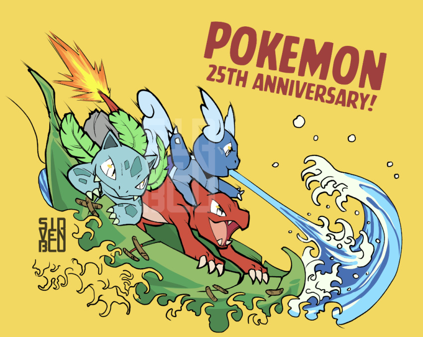 anniversary, artist_name, charmeleon, claws, commentary, copyright_name, english_commentary, fangs