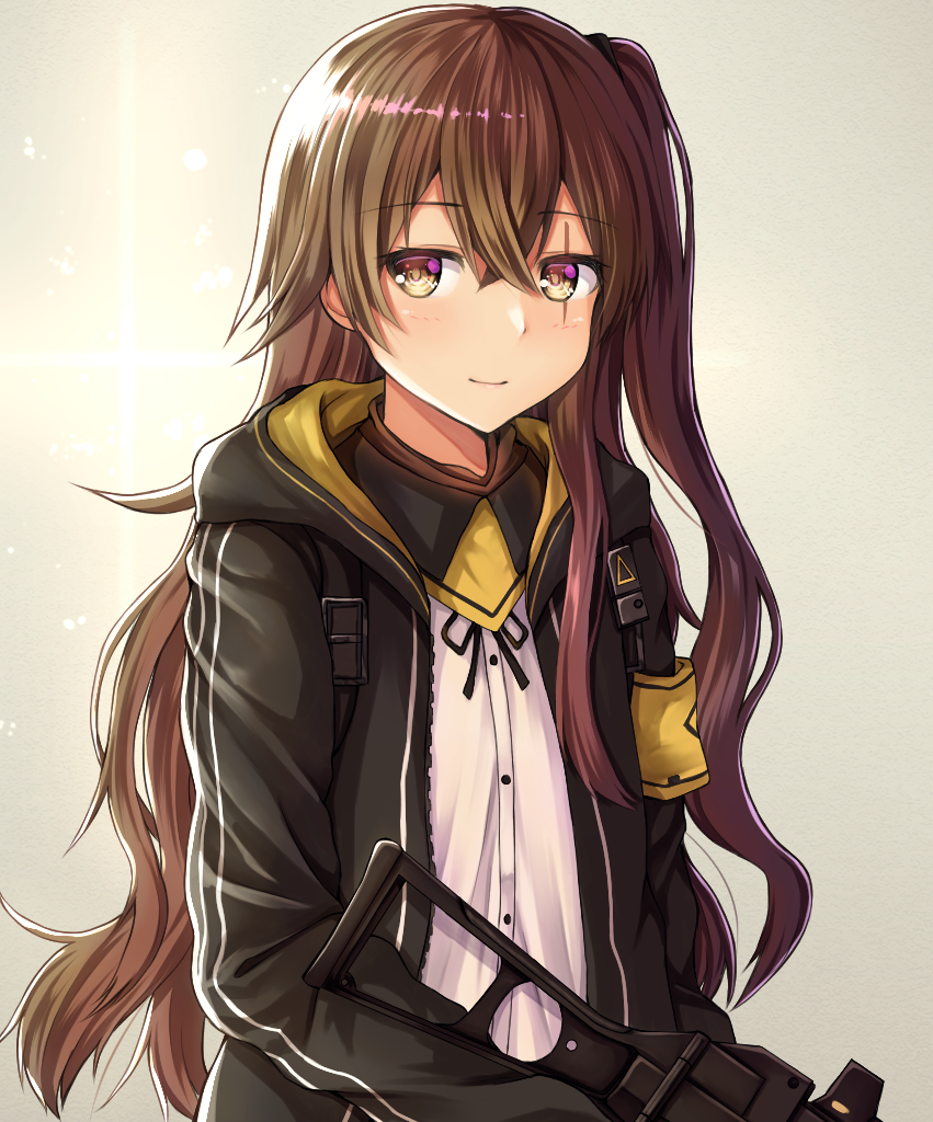 1girl, black_jacket, black_ribbon, brown_eyes, brown_hair, buran_(22x), closed_mouth, eyebrows_visible_through_hair