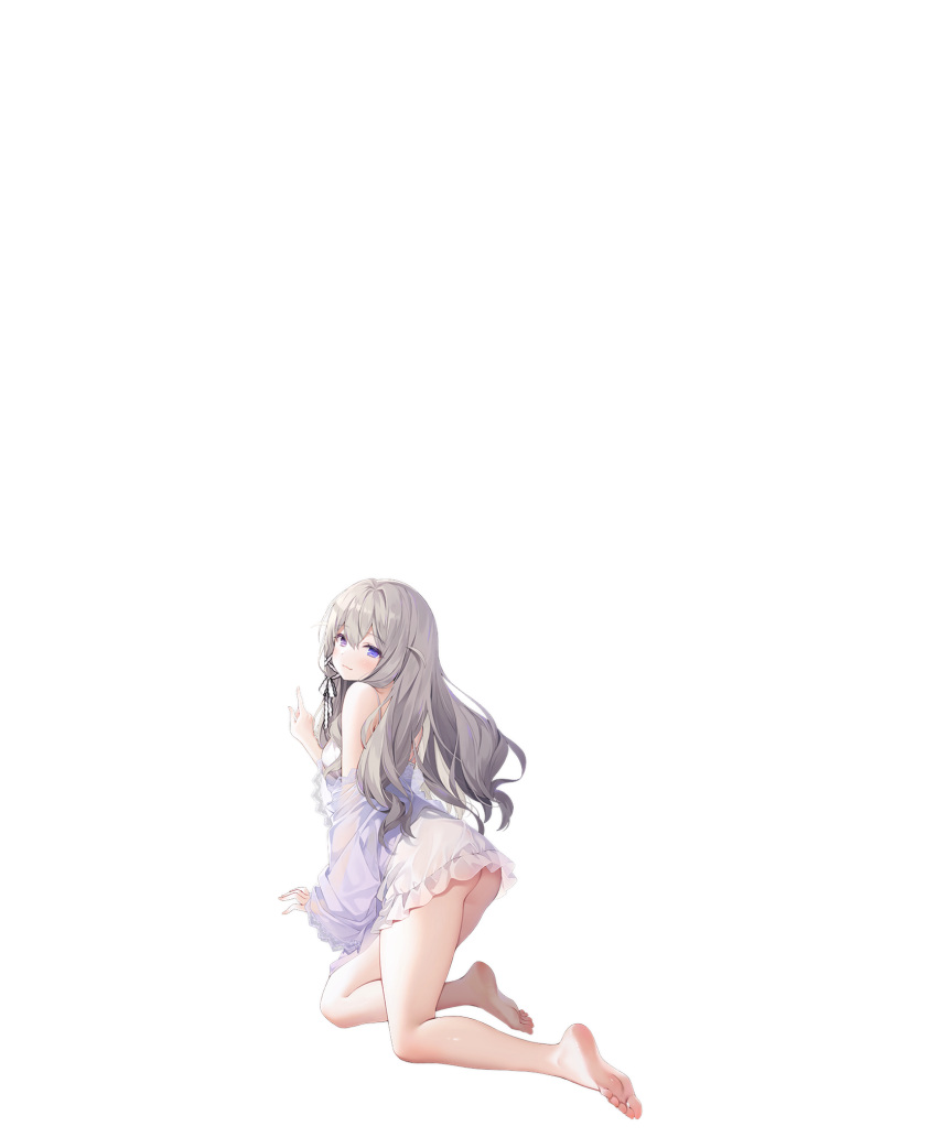 1girl, ass, azur_lane, bare_legs, barefoot, blue_eyes, blush, book