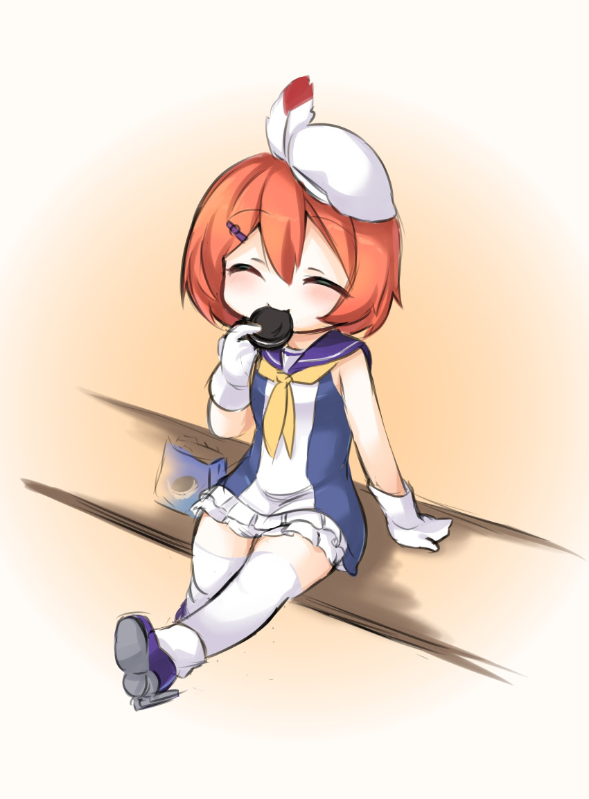 1girl, absurdres, aulick_(azur_lane), azur_lane, beret, blush, closed_eyes, commentary_request