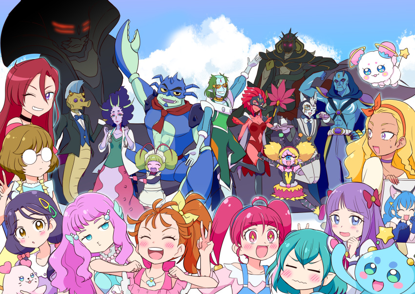 +_+, 6+boys, 6+girls, :d, ;d, =_=, abs, ahoge