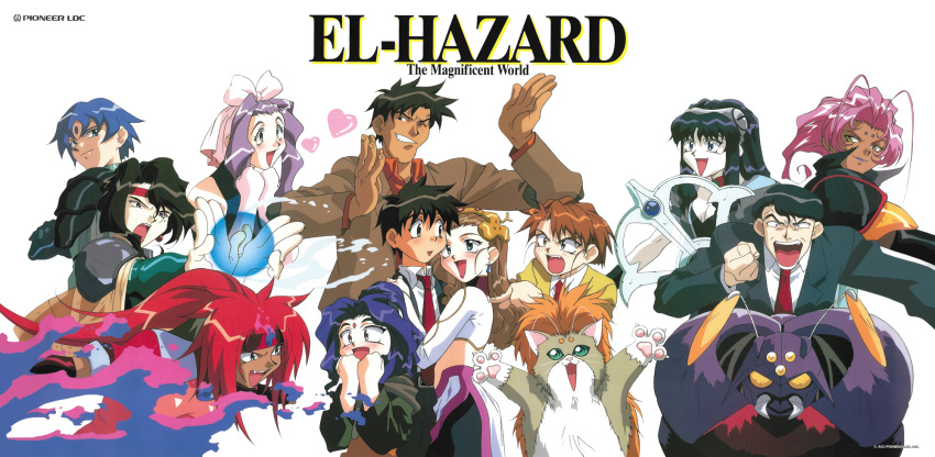 1990s_(style), 4boys, 6+girls, afura_mann, alielle, aqua_eyes, black_hair, blue_eyes