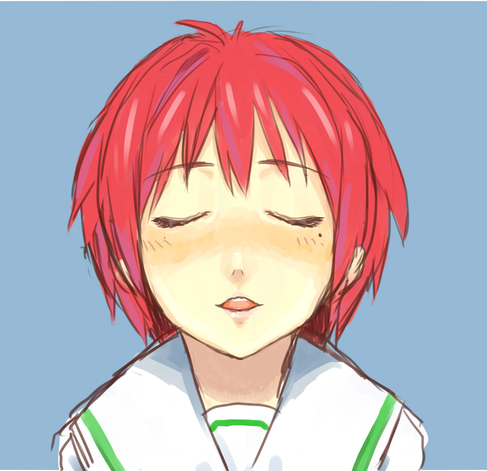 hatimoto, hinomoto_hikari, incoming_kiss, mole, red_hair, redhead, short_hair, tokimeki_memorial