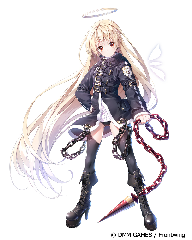 1girl, aran_sweater, ass_visible_through_thighs, bangs, black_footwear, black_jacket, black_legwear, black_panties