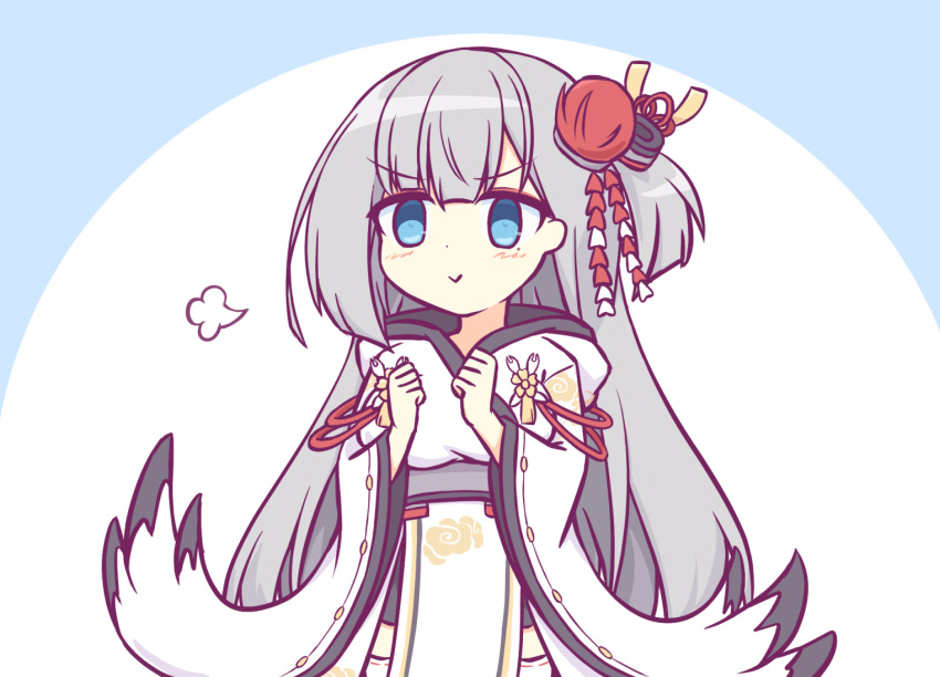 1girl, azur_lane, black_sash, blue_eyes, chibi, cowboy_shot, eyebrows_visible_through_hair, flower