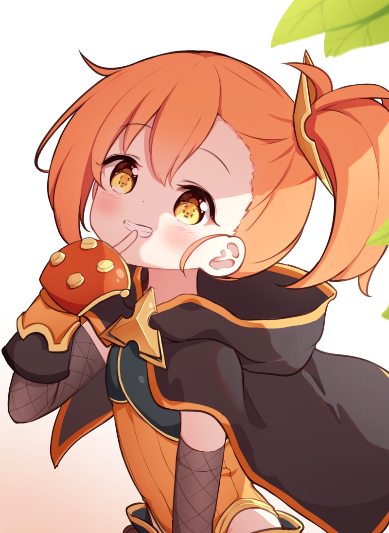 1girl, armor, bangs, black_cape, blush, breastplate, brown_background, brown_eyes