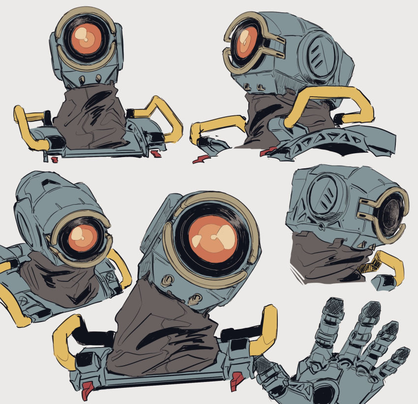 1boy, apex_legends, grey_background, head_tilt, highres, looking_ahead, looking_at_viewer, looking_to_the_side