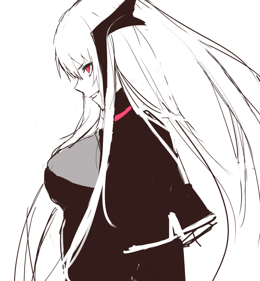 1girl, beak_(girls_frontline), black_jacket, breasts, eyebrows_visible_through_hair, ff_frbb122, girls_frontline, hair_ornament