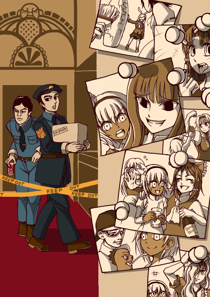 +++, 3boys, 6+girls, aika_(cookie), alice_margatroid, asatsuki_(cookie), ascot, bangs